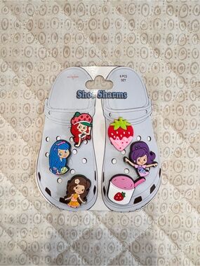 Strawberry shortcake Character Shoe Charms - Pink/Red Set of 6